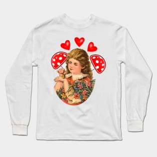 The little girl with the magic mushrooms Long Sleeve T-Shirt